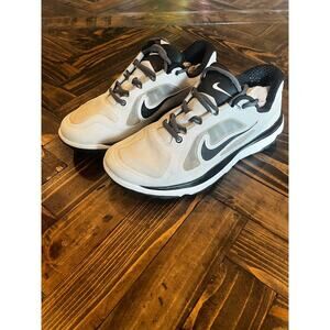Nike FI Impact Golf Shoes Gray Black White Sneakers Men 8 Active Athletic Comfy